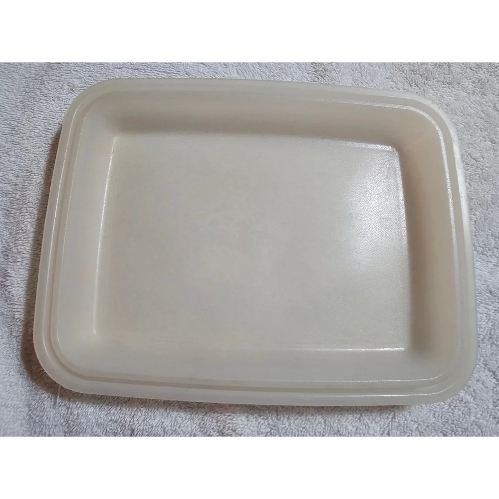 Tupperware Tray Vintage Serving Dish‎ Rectangle Container Beige